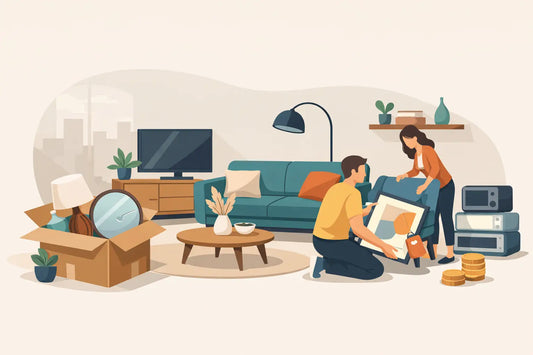 Wohnzimmer mit B-Ware einrichten und sparen