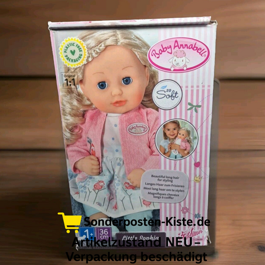 Zapf Creation Baby Annabell Little Sophia 36cm weiche Puppe lange Haare